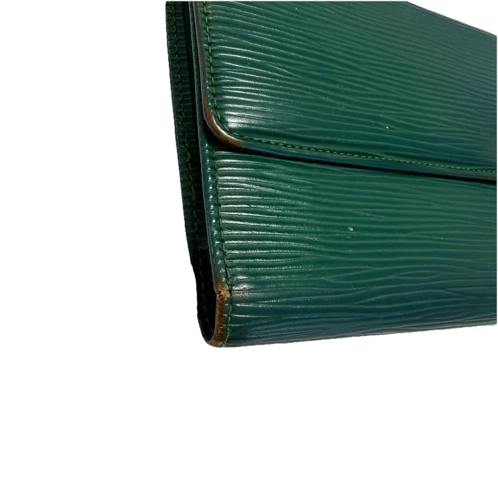 Louis Vuitton Sarah Wallet Epi Green Leather M60315 Portefeuille Long Vintage